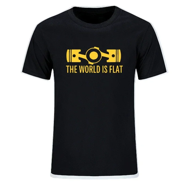 

2024 new New Summer The World Is Flat Engine T Shirt Short Sleeve Custom T-shirts New Style Men O-neck Cotton T Shirts EU Size