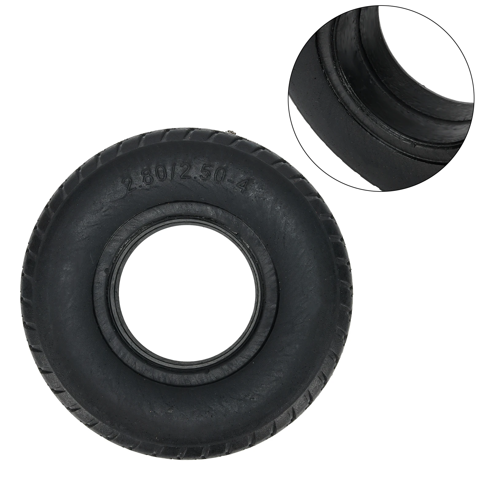 

Solid Tire Tire 1 Pc 2.80/2.50-4 Black Electric Scooter Rubber Tubeless Wheelchair Outdoor Sport New Practical