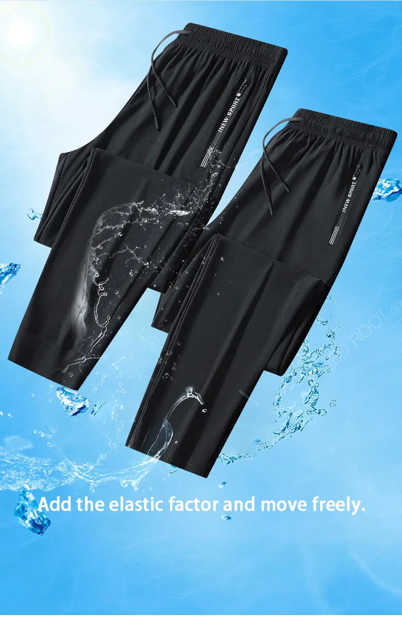 Laufhose Reißverschluss Schnell Trocknend Sommer Angeln Outdoor Jogging Jogginghose Männer Fitness Hose Training Sport Lange Hose Workout – Detail 3