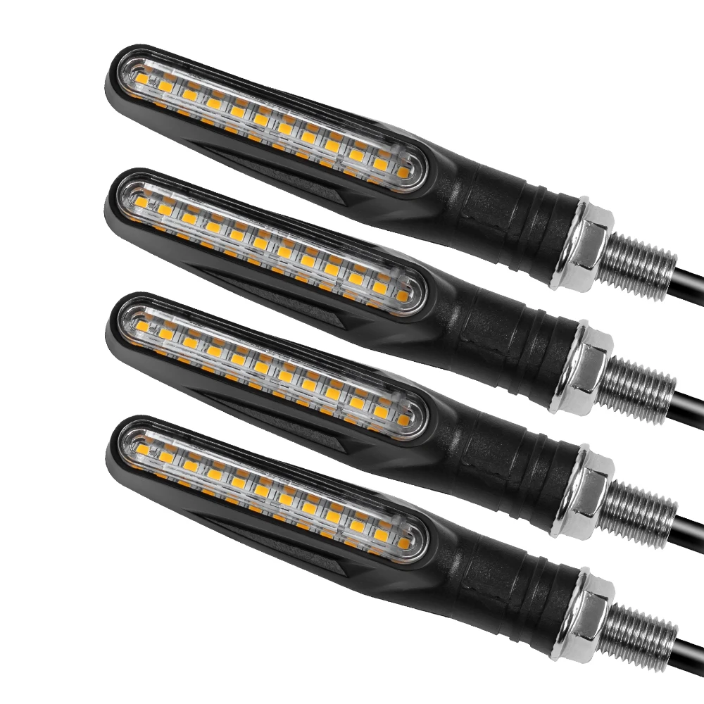 Motorfiets Led Richtingaanwijzers Richtingaanwijzers Knipperende Achterlichten Rem Knipperlicht Stop Signaal Licht Motorfiets DRL Lamp