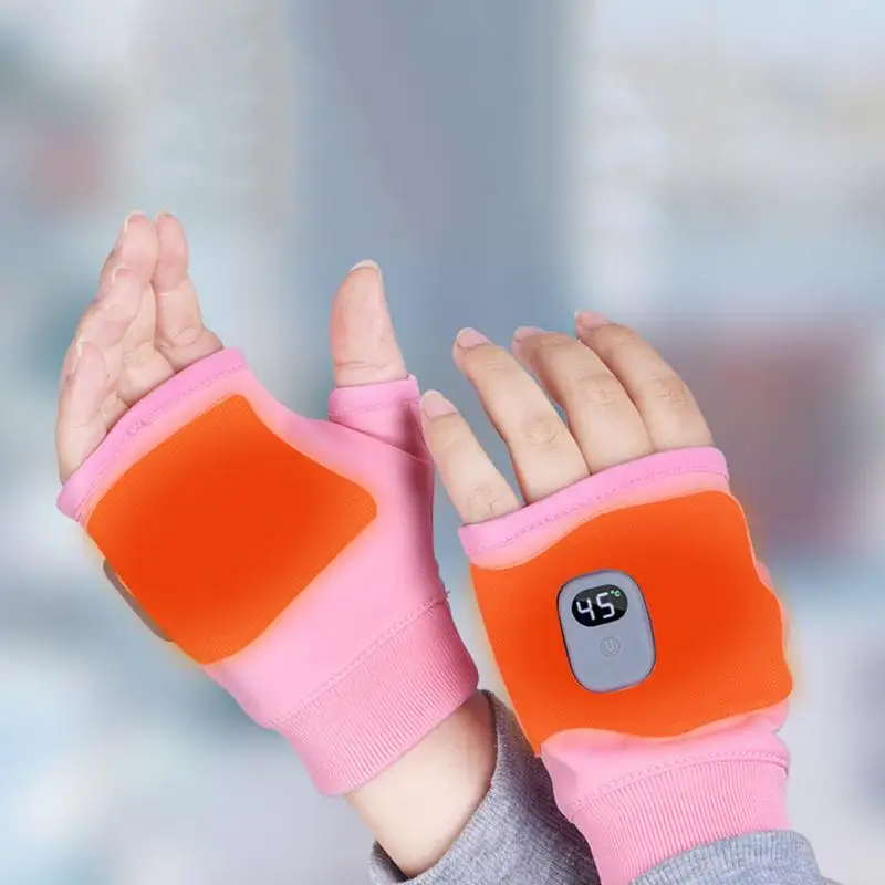 USB Electric Heated Gloves With 2000mah Battery 3 Speed Adjustable Heating Gloves Women Touch Screen Smart Heating Winter Warmer