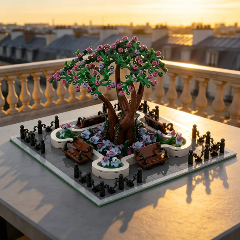 

931pcs MOC Modular Park Streetscape Model Building Blocks Creative Display Gift Collectible Decor Kids Premium Adult Desk Home