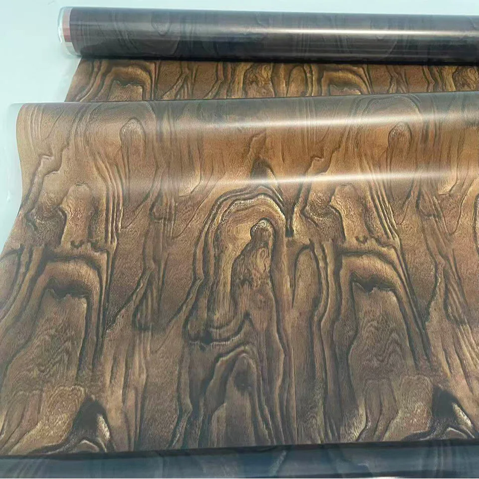 Brown Tan Oak Wavy Wood Grain Hydrographic Water Transfer Printing Film 0.5x2m,Water-Soluble Hydro Dip Film for Car Interior 133