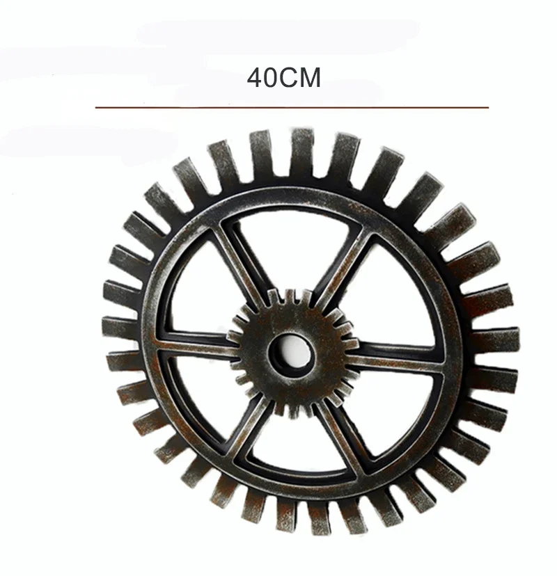 Vintage Houten Wiel Steampunk Gear Sculptuur Uitrusting Retro Ornamenten Board Bar Pub Muur Plaque Tandwiel Rustiek Omkeerbaar Hout Decoratief