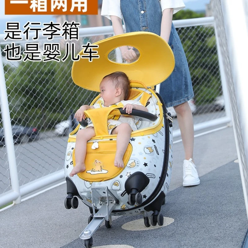 Multi-functional, can sit in the baby suitcase, can ride the child Trojan seat to walk