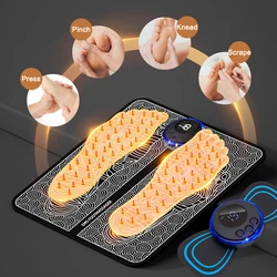 Electric EMS Foot Massager Pad Blood Circulation TENS Foot Massage Mat Cushion Muscle Stimulator Acupuncture Pain Relief Relax