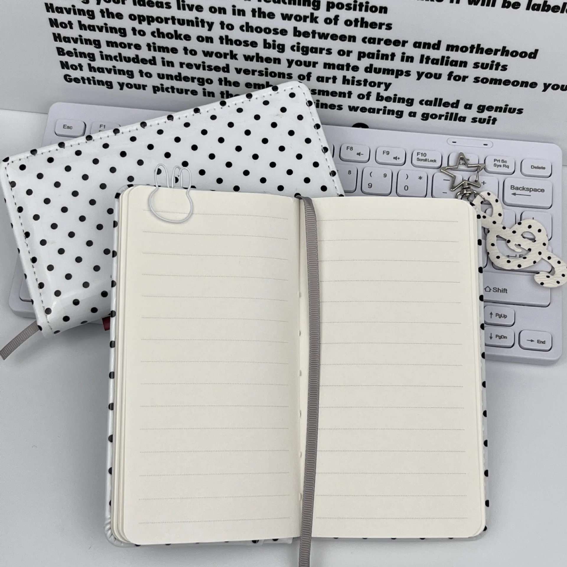 Polka Dot Planner High-Value Simple Ins  Hard Shell Pocket Notebook Student Portable A6 Waterproof Lined Notebook Stationery