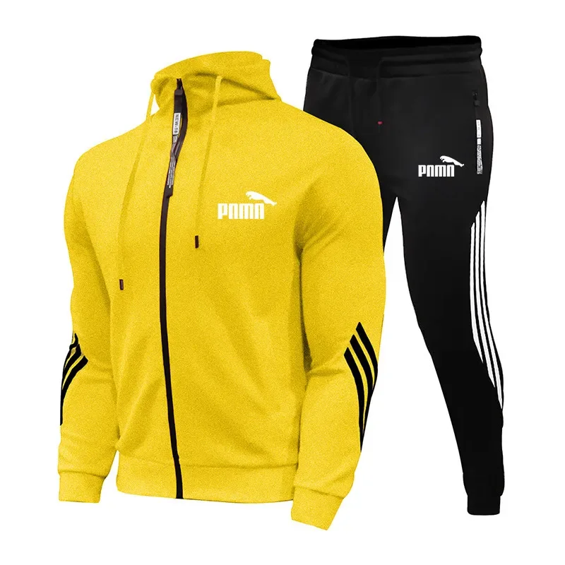 2024 brand men's fashion suit casual sports suit men's hoodie/sweatshirt sportswear zipper jacket + pants sportswear men's brand