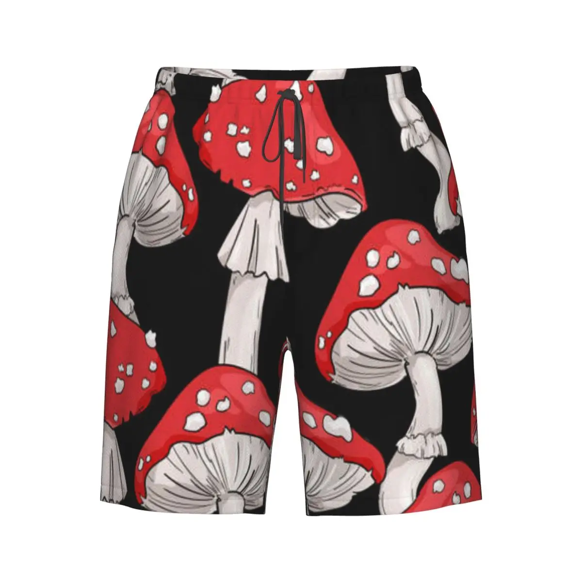 

Men's Swim Shorts Trunks Mushrooms Print Beach Board Shorts Running Sports Surfing Swimwear