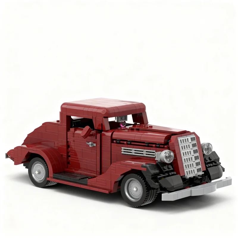 1280pcs MOC My Grandpa's Fordes 3 - Window Coupe Model Building Blocks Toy Architecture Christmas Gift Craft Assemble Brick