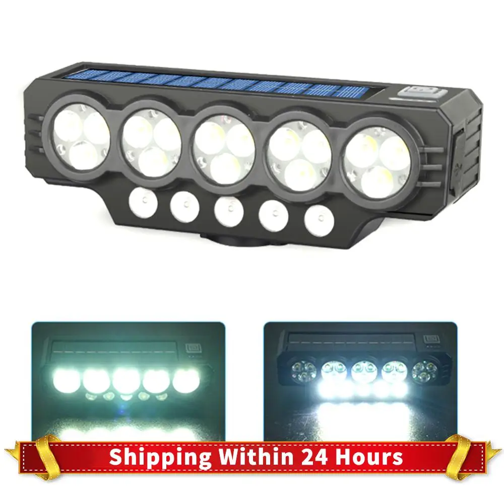 

20LED Solar Bicycle Horn Light Waterproof High Brightness Bike Flashlight 4000mAh Highlight Bike Front Light Bicycle Accessories