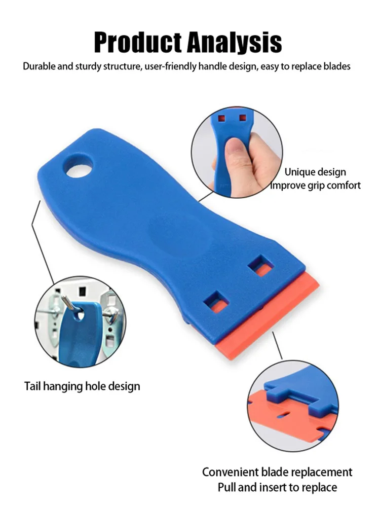 Skrobak z podwójną krawędzią narzędzie do usuwania do golenia z ostrzami do usuwania samoprzylepne etykiety naklejek z automatycznym folia zaciemniająca okna winylowym