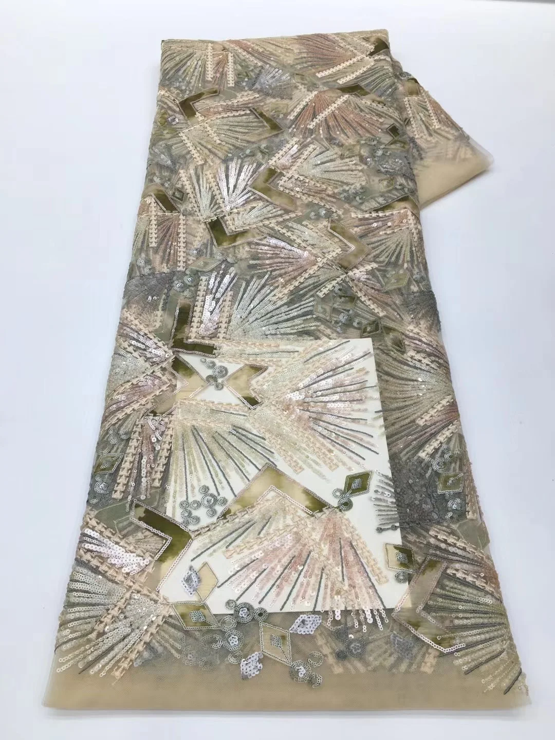 

OWSM кружевная ткань 2025 г., высокое качество, кружево ручной работы, 5 цветов, сетка с вышивкой, кружево с блестками, бусины для вечернего вечернего платья