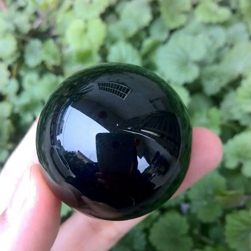 30 40 50mm Black Color Glass Crystal Ball K9 Deck Figurines Decor Solid Clear Crystal Balls Photography Accessories