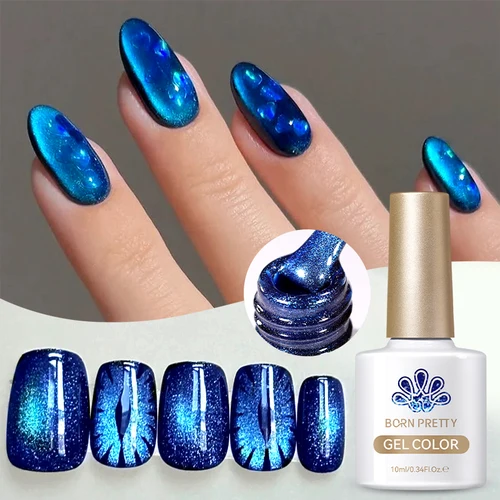 BORN PRETTY 10ml mineral azul gato esmalte de uñas de Gel magnético impresionante efecto de brillo de larga duración remojo DIY manicura artística de uñas
