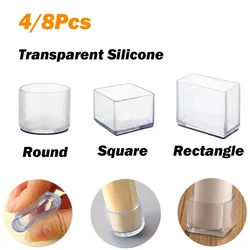 Chair Leg Cap Silicon Feet Floor Protector Pad Furniture Table Feet Cover Noise Reduction Protect Floor Wear-resistant Cover