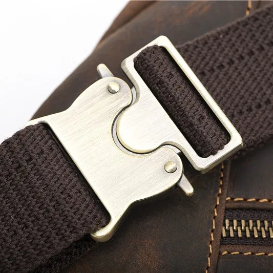 3617 Men's Retro Genuine Crazy Horse Leather Multifunctional Waist Bag, Casual Crossbody, Layered Leather Phone Bag