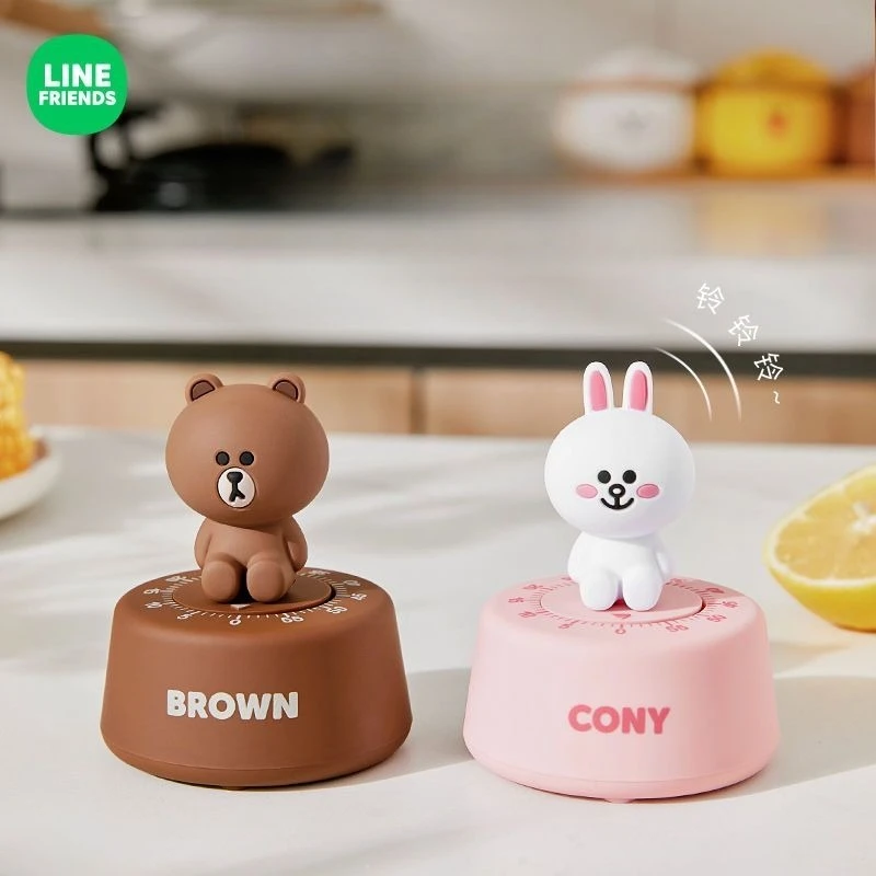 Line friends Brown Cony Sally Timer Creative High Color Value Animation Doll Student Time Management Special Electronic Timer view 3