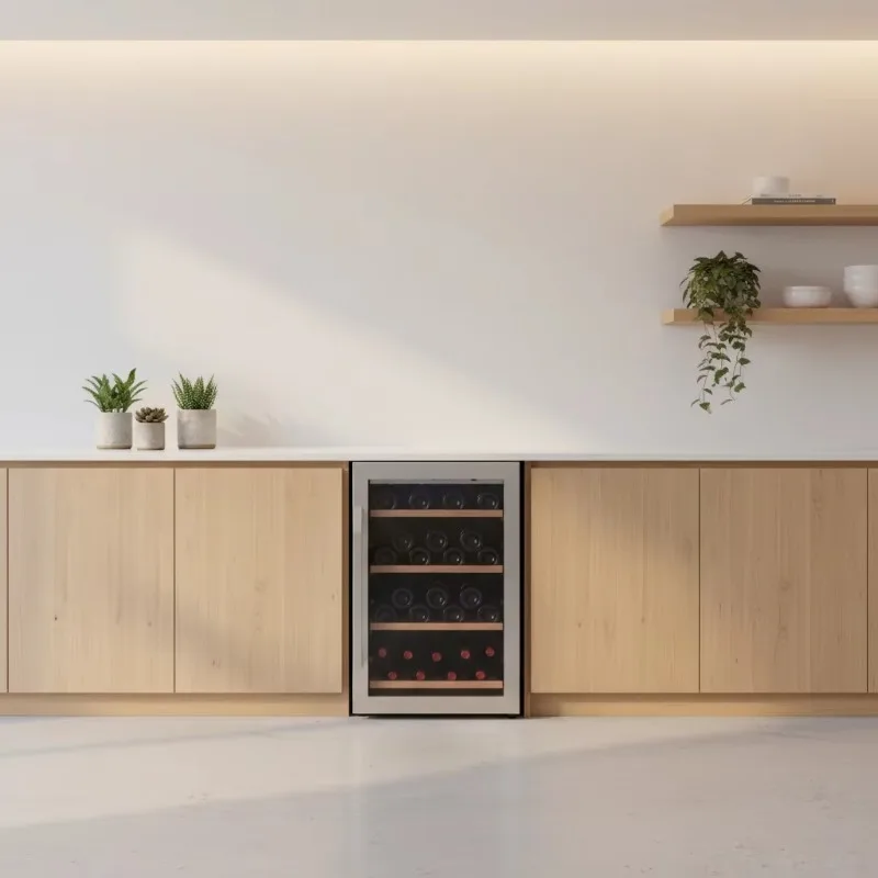 Airo OEM JG32B Single Zone Glass-Front Wine Cooler Touch-Controlled Compressor Freestanding Factory App-Controlled Wine Cooler