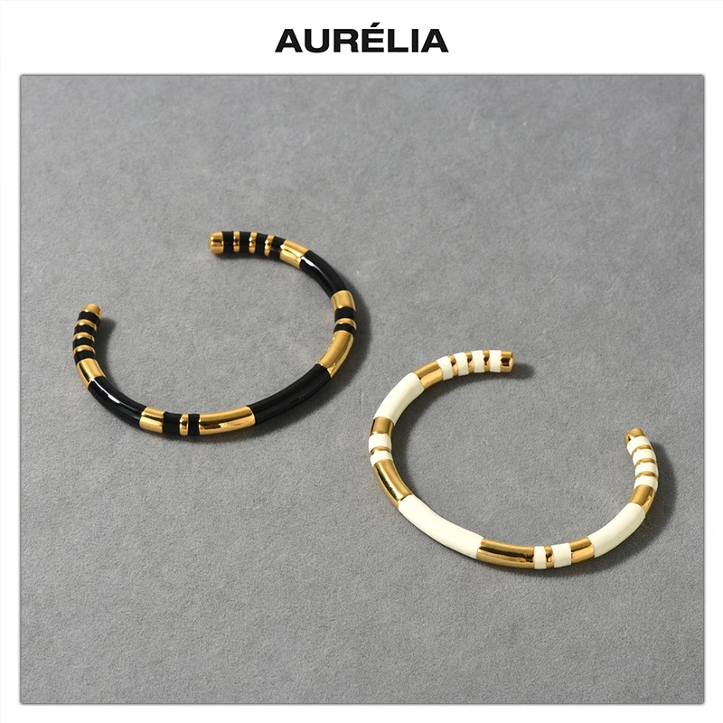 

Горячий новый дизайнерский черно-белый открытый нежный браслет для женщин, популярные ювелирные тенденции в Европе и США.