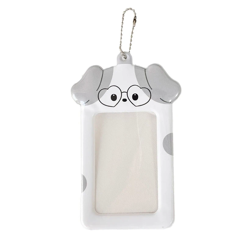 Soporte para sesión fotográfica de 1 piezas y 3 pulgadas, Soporte para tarjeta de fotos Kawaii Kpop, llavero Ins Idol, Protector para tarjetas fotográficas, fundas para tarjetas de autobús