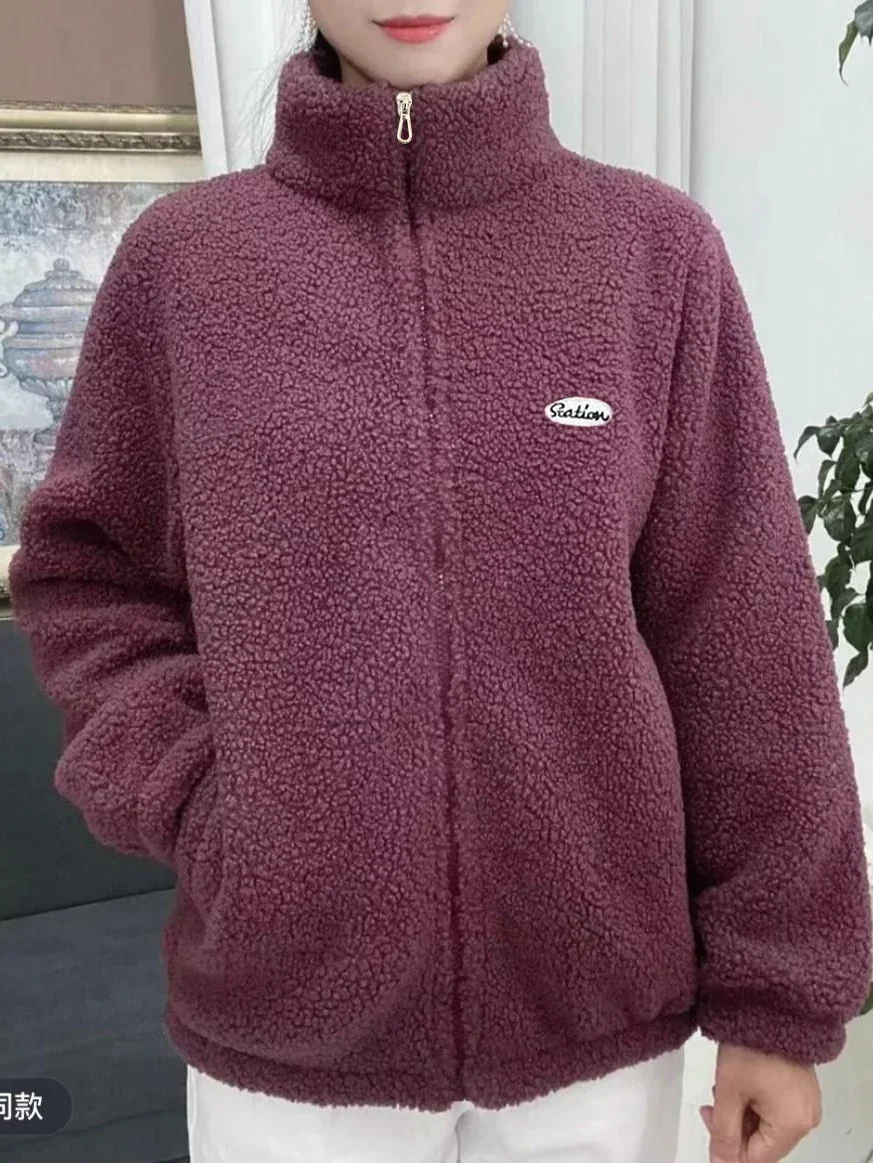 Women's Coat,  Warm Tops Available in Multiple Colors Thickened Fleece Warm and Cold-Resistant Women's Fashion Casual Jacket,