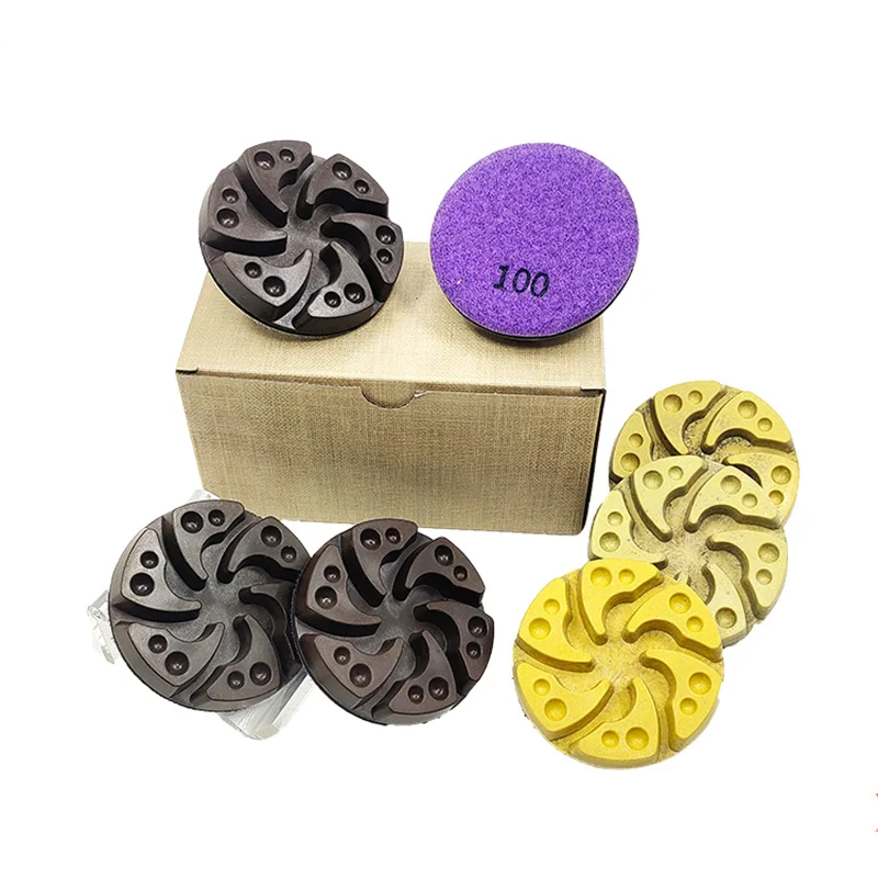 コンクリート樹脂床置きパッド,乾式研磨,セメント,12個,80mm