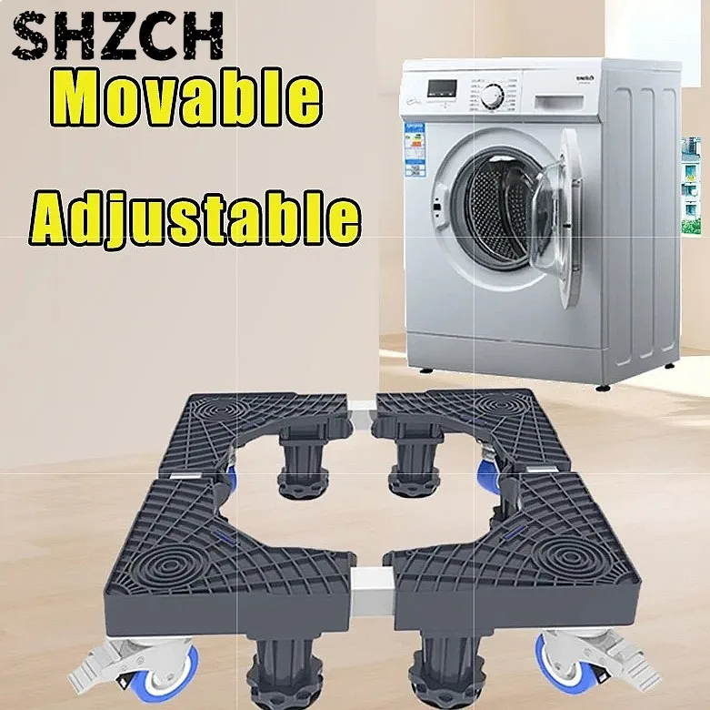 Washing Machine Stand with Wheels Heavy Duty Adjustable Refrigerator Base