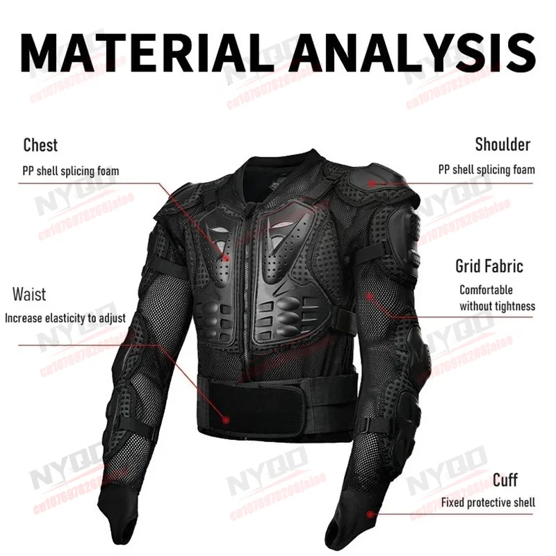 Motorcycle Riding Jacket, Comfortable and Durable Riding Armor, Men's and Women's Outdoor Off-road Vehicle Protective Equipment view 4