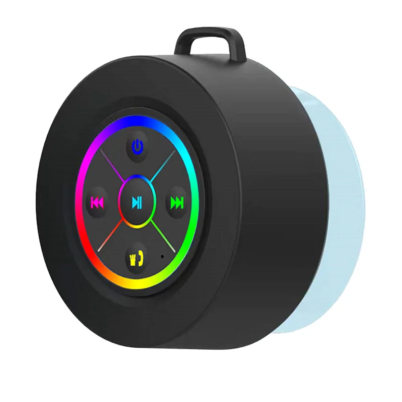 

Waterproof bathroom bluetooth speaker subwoofer outdoor portable suction cup rgb luminous bathroom stereo