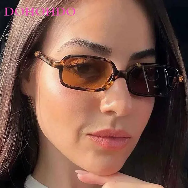 

DOHOHDO New Trends Sunglasses Women Vintage Decoration Shades Retro Brand Sun Glasses Female Lady Square Designer Oculos De Sol