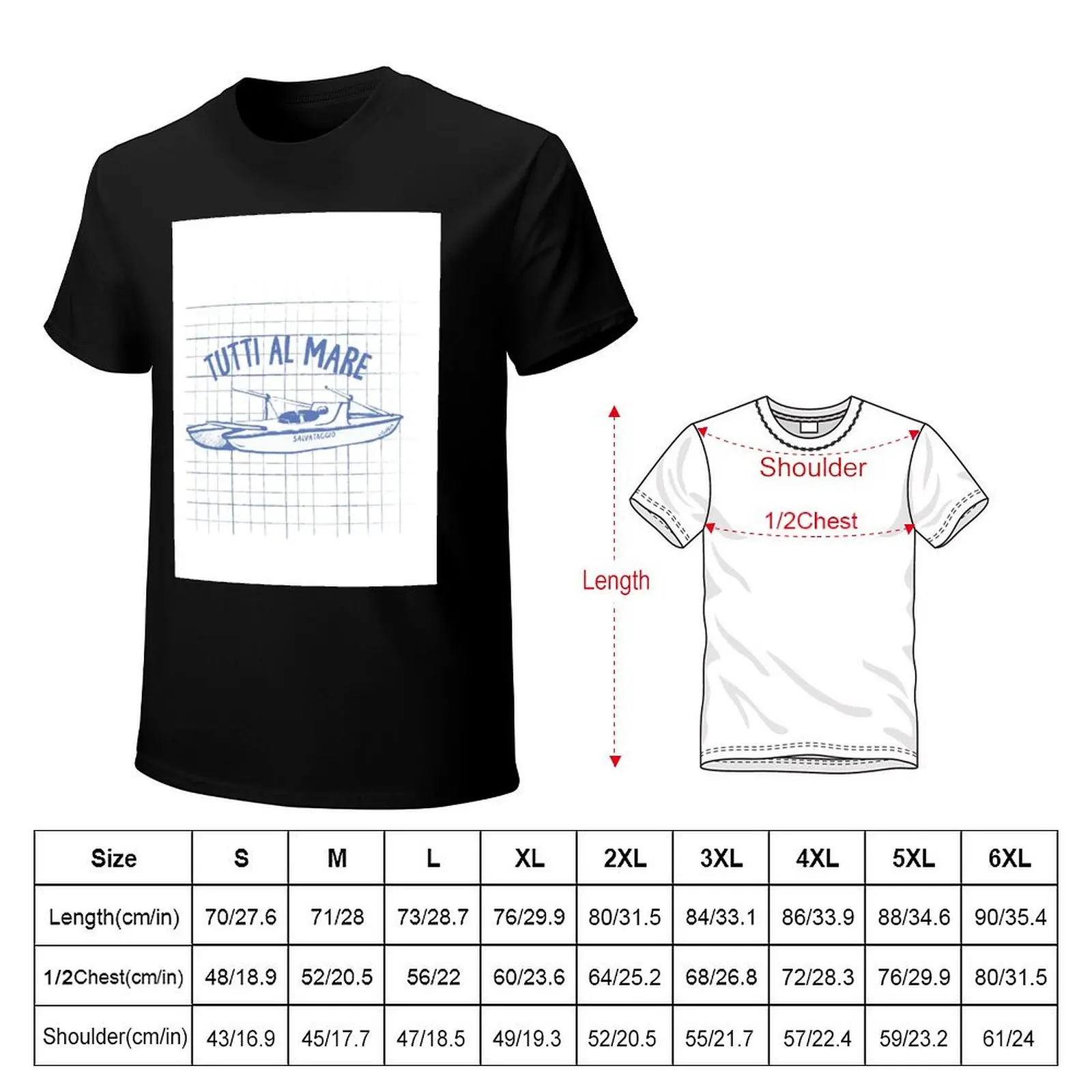 Tutti al mare T-Shirt graphic t shirts for man T-Shirt