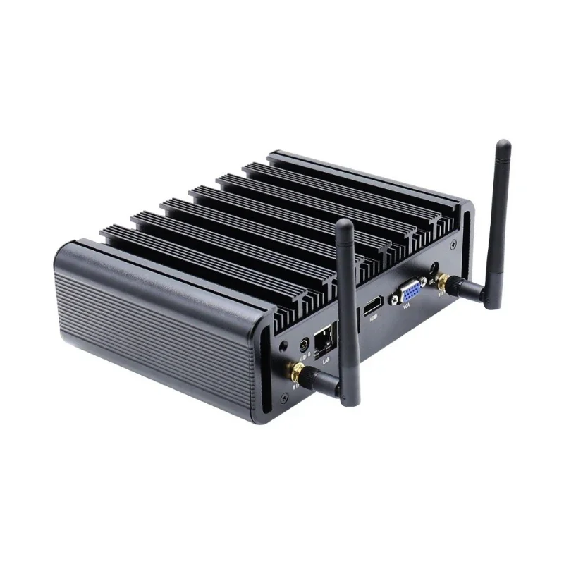 Mini computer, Core i7 5500U dual network dual serial port, embedded industrial office, fanless industrial computer host