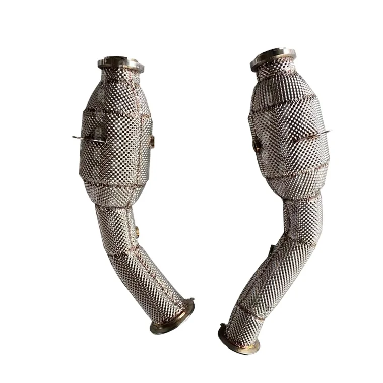 

Оптовая продажа, выхлопная труба из нержавеющей стали, спортивная водосточная труба для Mercedes Benz M276 C43 W205 AMG C450, левый привод