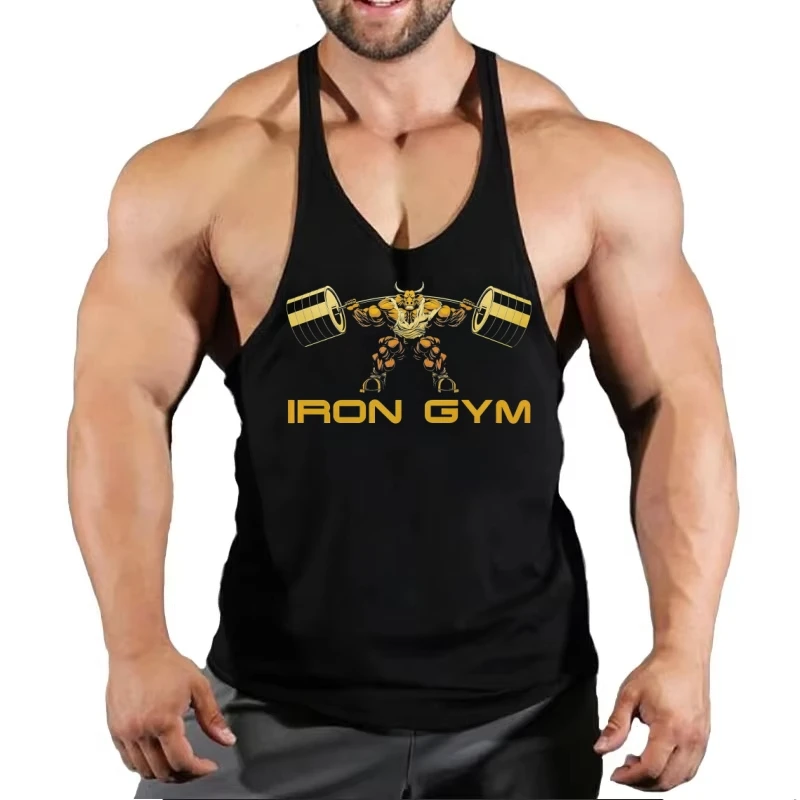 

New Bodybuilding Stringer Tank Top for Men - Fitness Gym Cotton Shirt, Breathable Muscle Vest for Workout Training