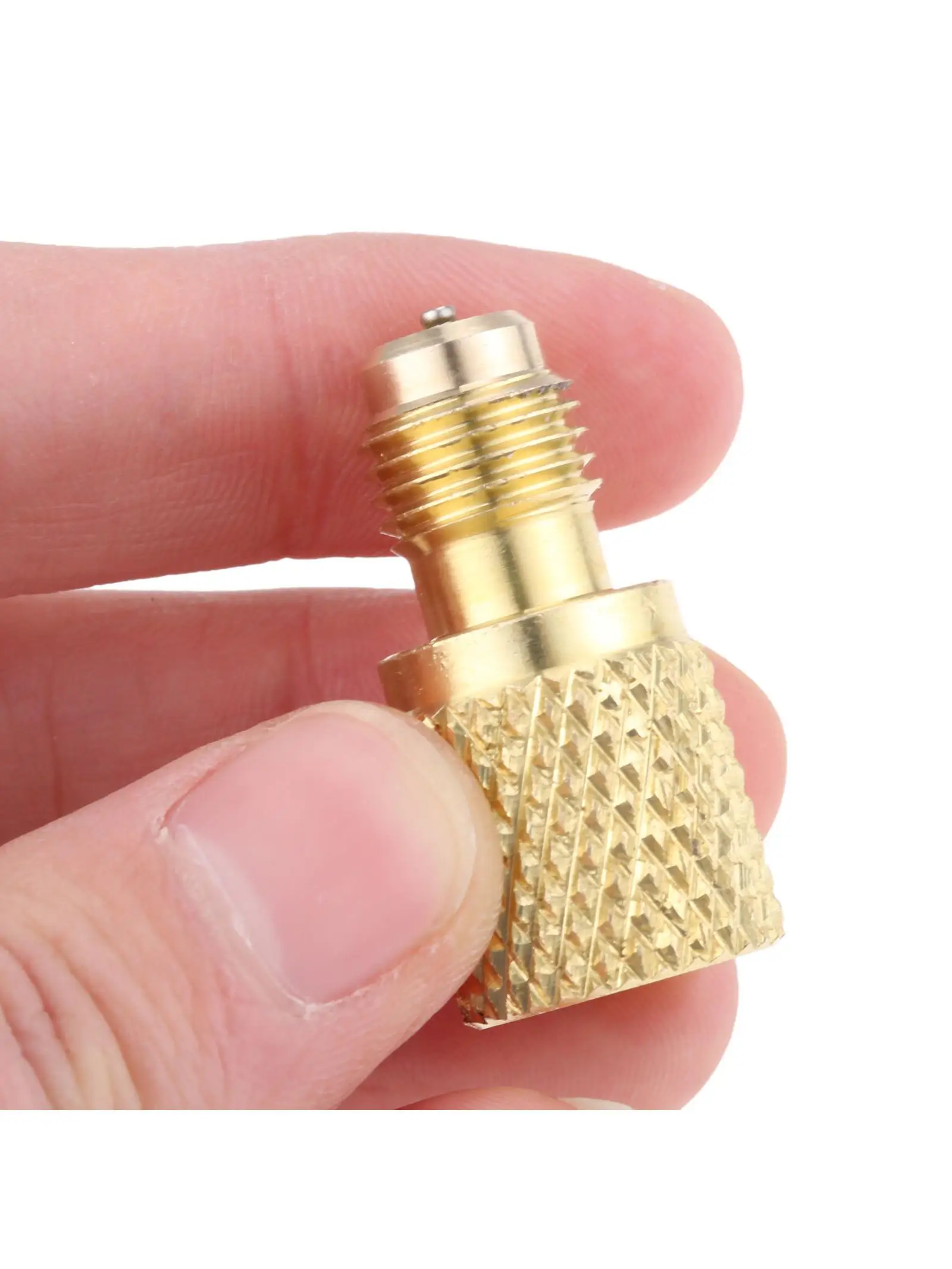 R134A mosiężny Adapter montażowy 1/4 "męski na 1/2" żeński Adapter czynnika chłodniczego Acme z rdzeniem zaworu do układu czynnika chłodniczego AC — zdjęcie 2