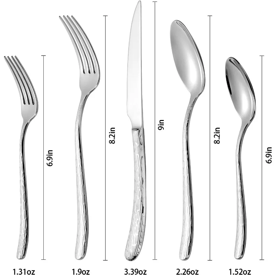 60 Piece Heavy Duty Stainless Steel Silverware Set for 12 Luxury Mirror Polish Cutlery Set Flatware Set for Formal Dining and E