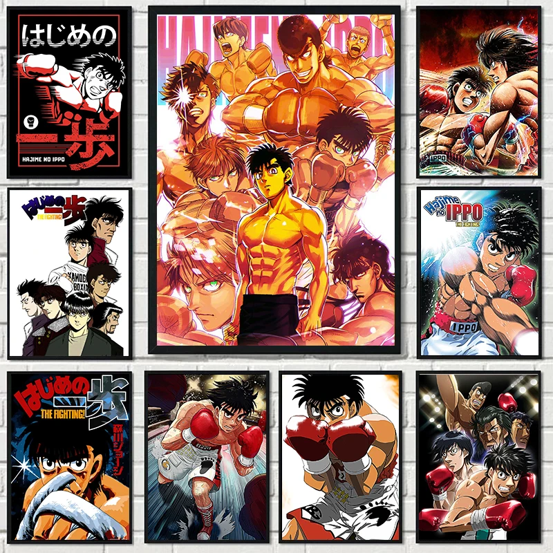 Popular Anime Japanese Hajime No Ippo Poster Canvas Printing Anime Wall Art Picture Boxing Wall Art for Room Home Decoration