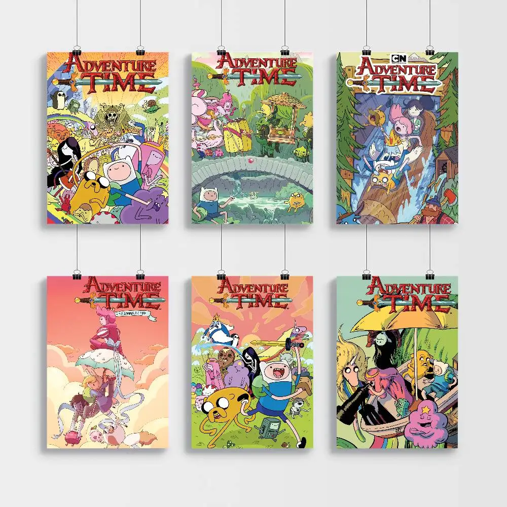 

A-Adventure Time Self-adhesive Art Poster Whitepaper Prints Posters Artwork Aesthetic Art Wall Painting