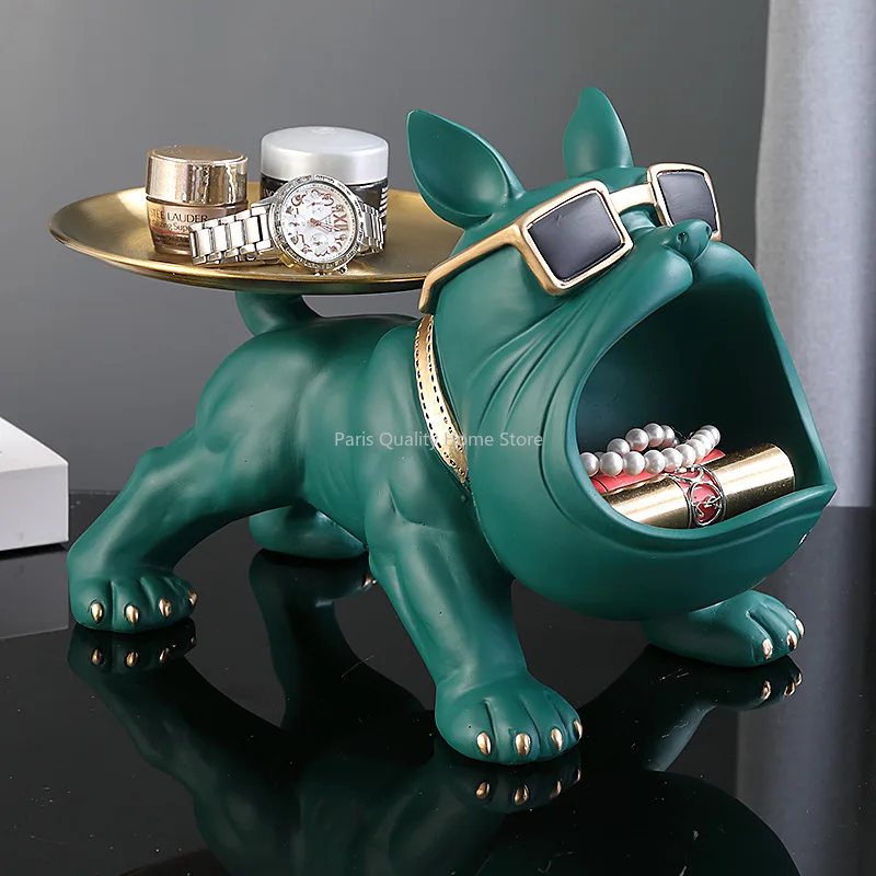 Door To Put The Key Storage Ornaments Living Room Light Luxury Shoes Cabinet Porch Tray Bulldog Moving Decoration Gifts