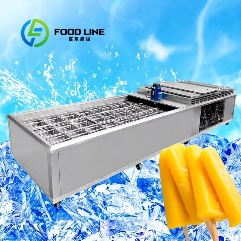 Industrial Popsicle Maker With Dual Cooling Options Fast Freeze System For Large Batch Production In Food Processing Facilities