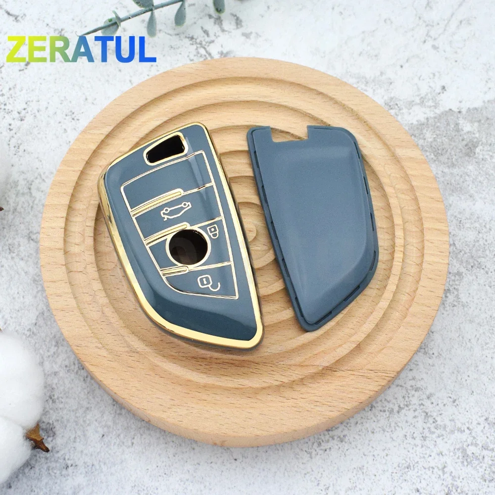 3/4 Buttons TPU Shell For BMW X1 X3 X5 X6 X7 1 3 5 6 7 Series G20 G30 G11 F15 F16 G01 G02 F48 Car Remote Key Case Cover Fob