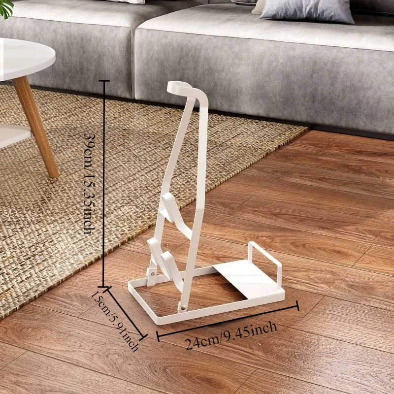 Supporto universale per aspirapolvere, scaffale in metallo per riporre l'aspirapolvere e il contenitore per la polvere, adatto per aspirapolvere e altri modelli, da posizionare a pavimento, non