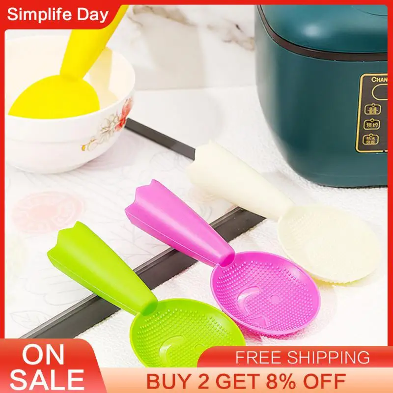 Cartoon Serve Rice Non Stick Kitchen No Deformation Smiling Face Rice Spoons Cooking Accessories Rice Shovel Spoon Food Grade