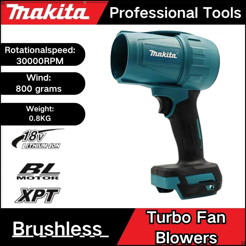 

Makita Violent Blower Turbo Jet Fan Electric Air Duster Wind Speed Turbo Rechargeable with Light Car Cleanin Tool