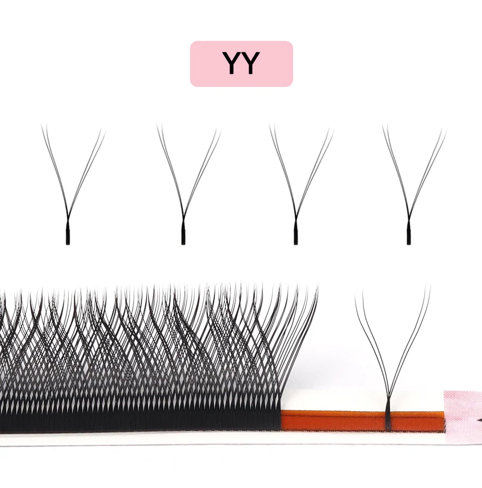 RUJADE W-förmige 3D-Klee-Augenwimpernverlängerung, weiche schwarze Wimpern, vorgefertigte Volumenfächer-Wimpern, 3D-Feen-Spike, handgewebte Wimpern – Detail 7