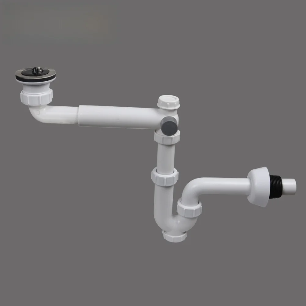 For Washbasin Drain Pipe 32mm U Bend with Stainless Steel Housing PP Internal Parts PVC Cover for Easy Cleaning