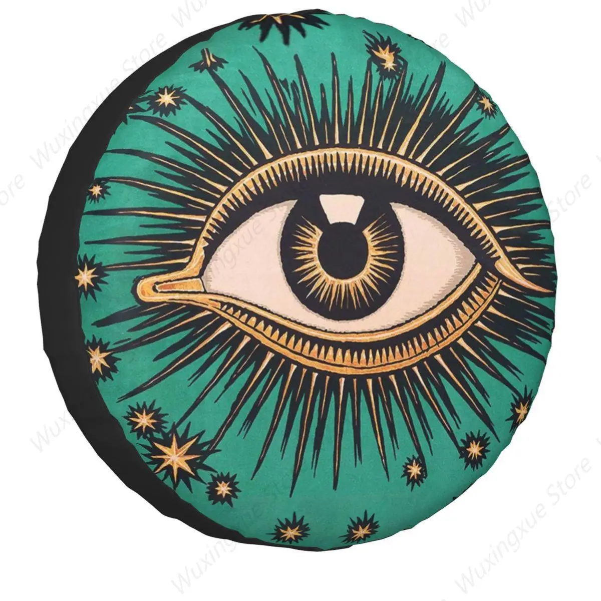 

All Seeing Eye Art Spare Tire Cover Case for Jeep Pajero Evil Mystic Eyes Car Wheel Protectors Accessories 14" 15" 16" 17" Inch