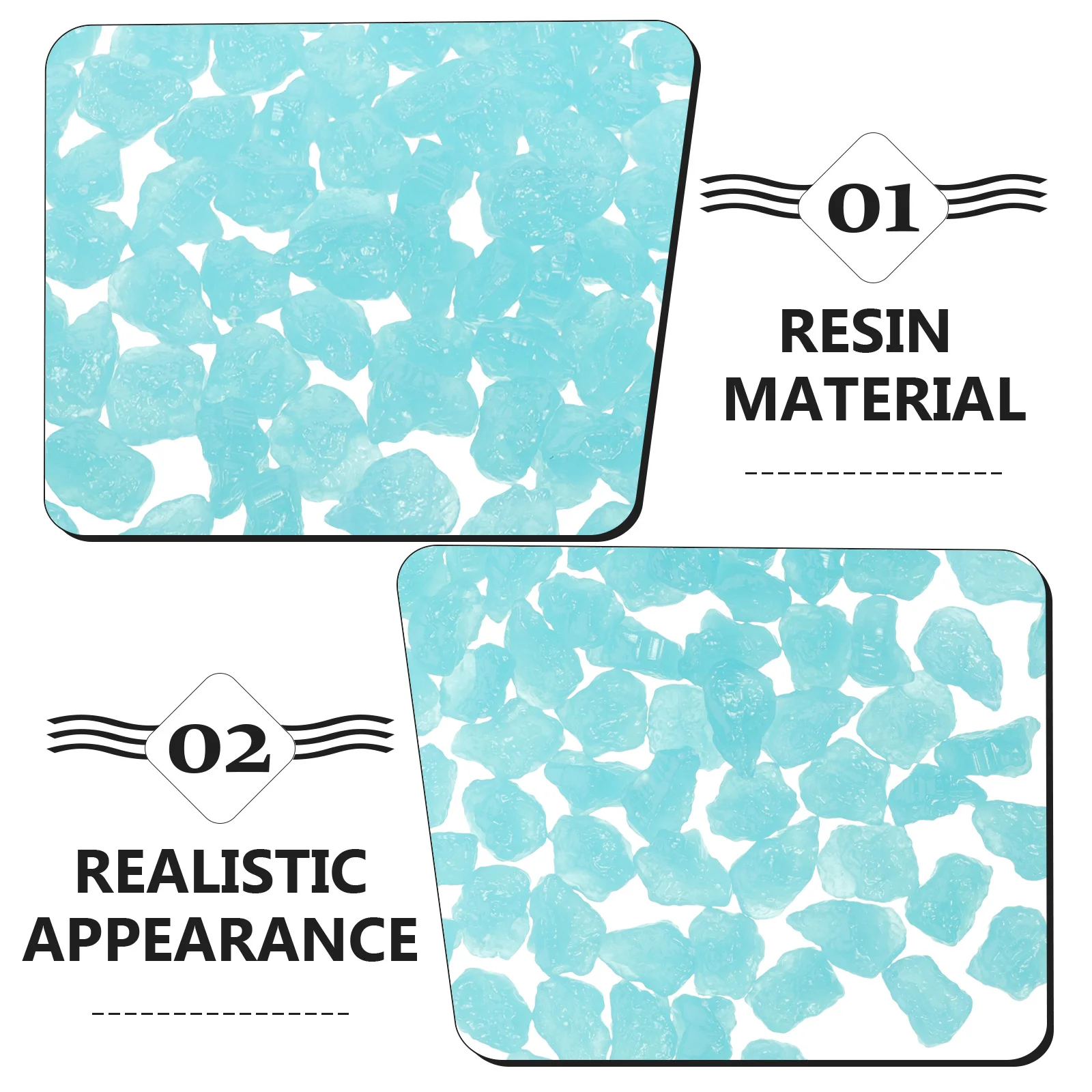 

1 Pack Glow In Dark Resin Rocks Landscaping Decorative Pebbles For Garden Aquarium Fish Tank Vase Yard Path Decor Stones