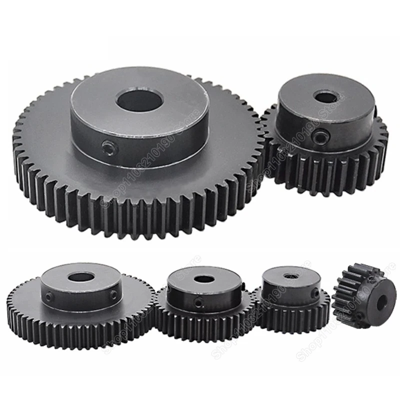 1Pc 1M 100-150 Teeth Spur Gear Bore 8/10/12/14/15/16/17/19/20/22/24-30mm 1 Module Pinion Motor Gear With Step Transmission Parts